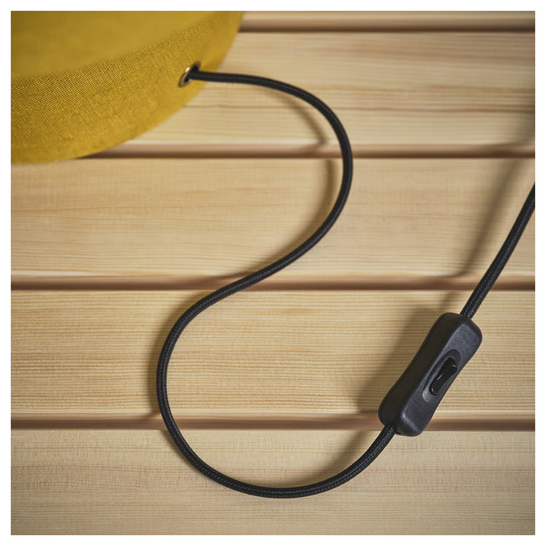 Yellow Retro Textile Lamp