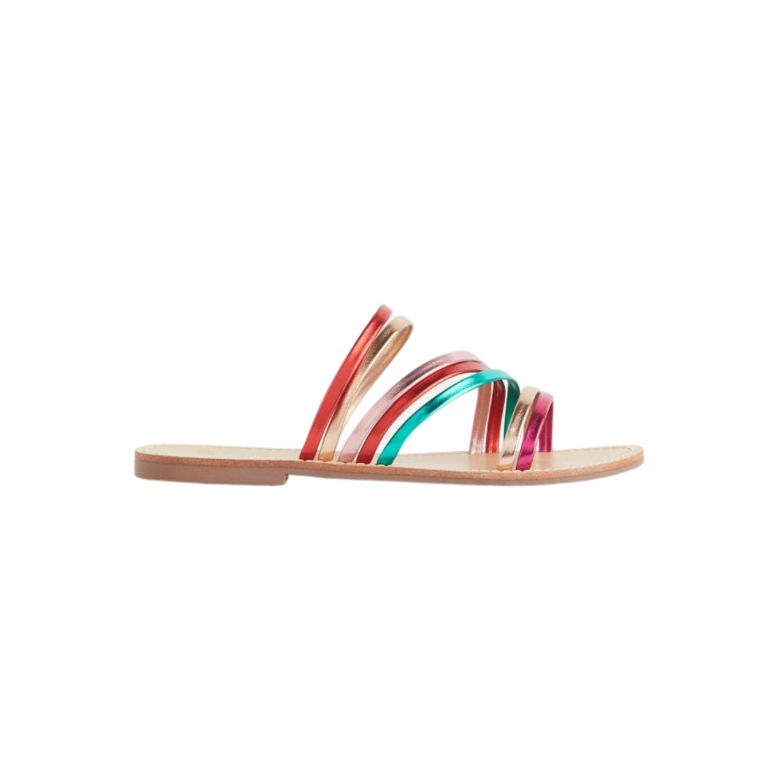 Multicolored Strappy Open Sandals