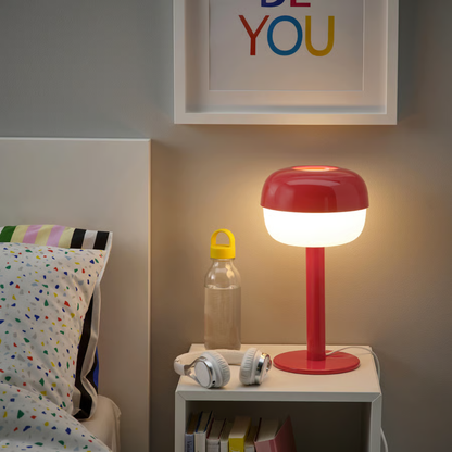 Red Retro Table Lamp