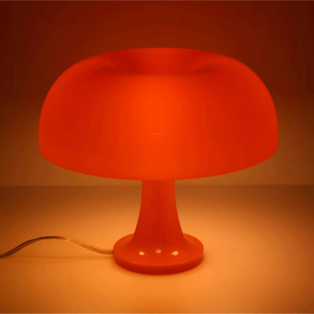 Retro Orange Mushroom Lamp