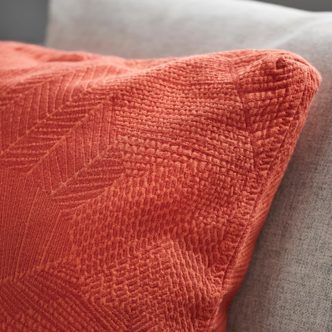 Coral Textured Cushion Cover