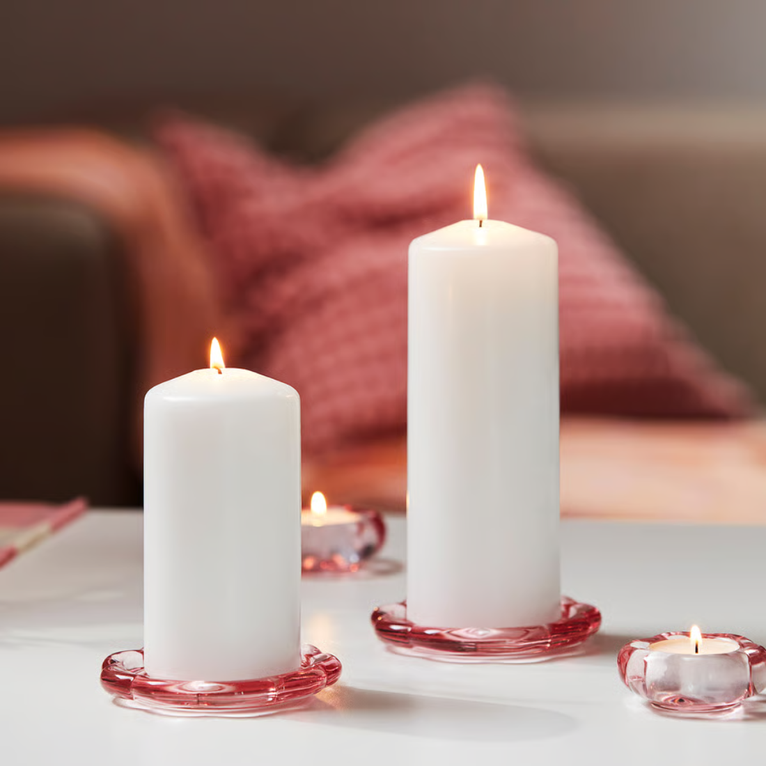 Pink Candle Dish