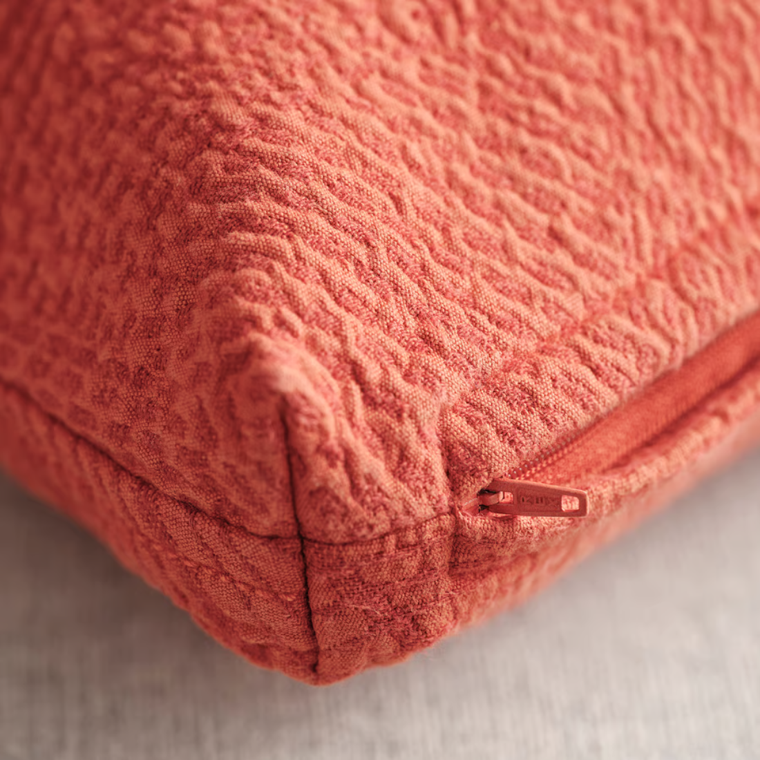 Coral Textured Cushion Cover