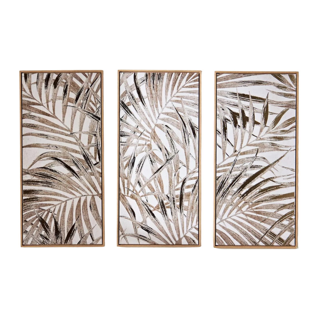 Leaves 3-Panel Framed Canvas Wall Art Set