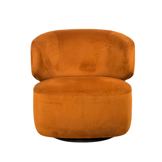 Orange Swivel Accent Chair