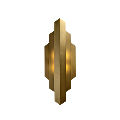 Brushed Gold Geo Wall Light Fixture