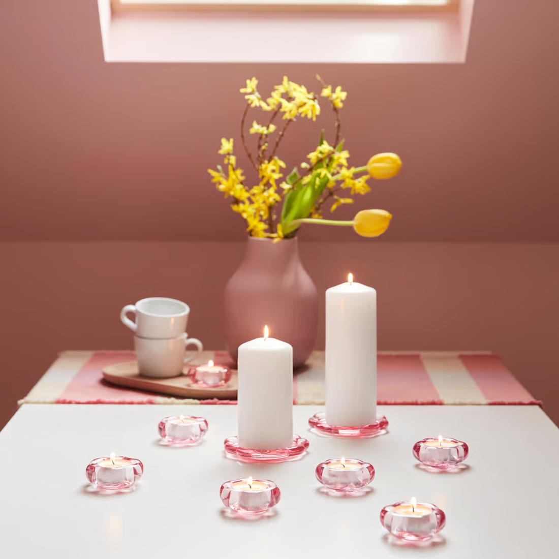 Pink Candle Dish