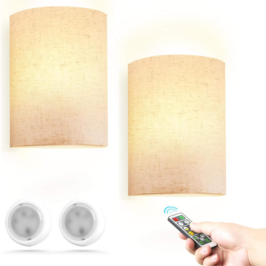 Rustic LED Wall Lights | Battery Operated (AAA) or Micro USB With Remote Control