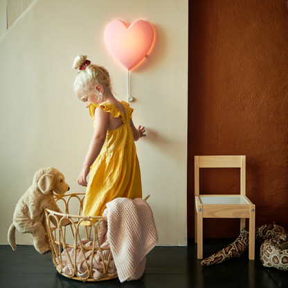 Pink Heart Wall Light