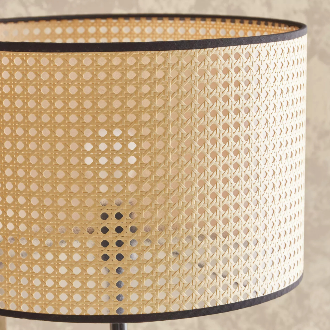 Rattan Black Tripod Floor Lamp