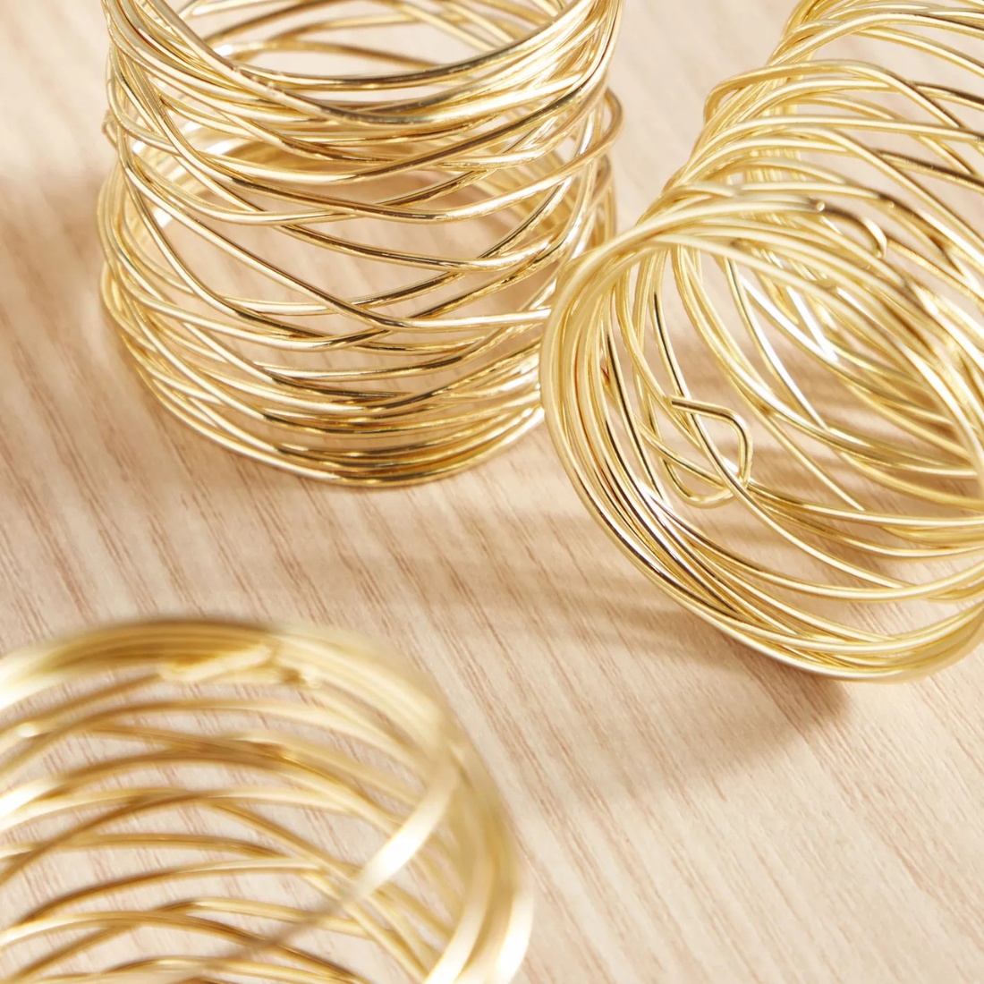 Set of 4 Spiral Napkin Rings