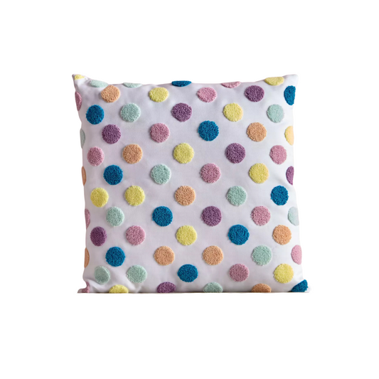 Multicolored Polka Dot Cushion