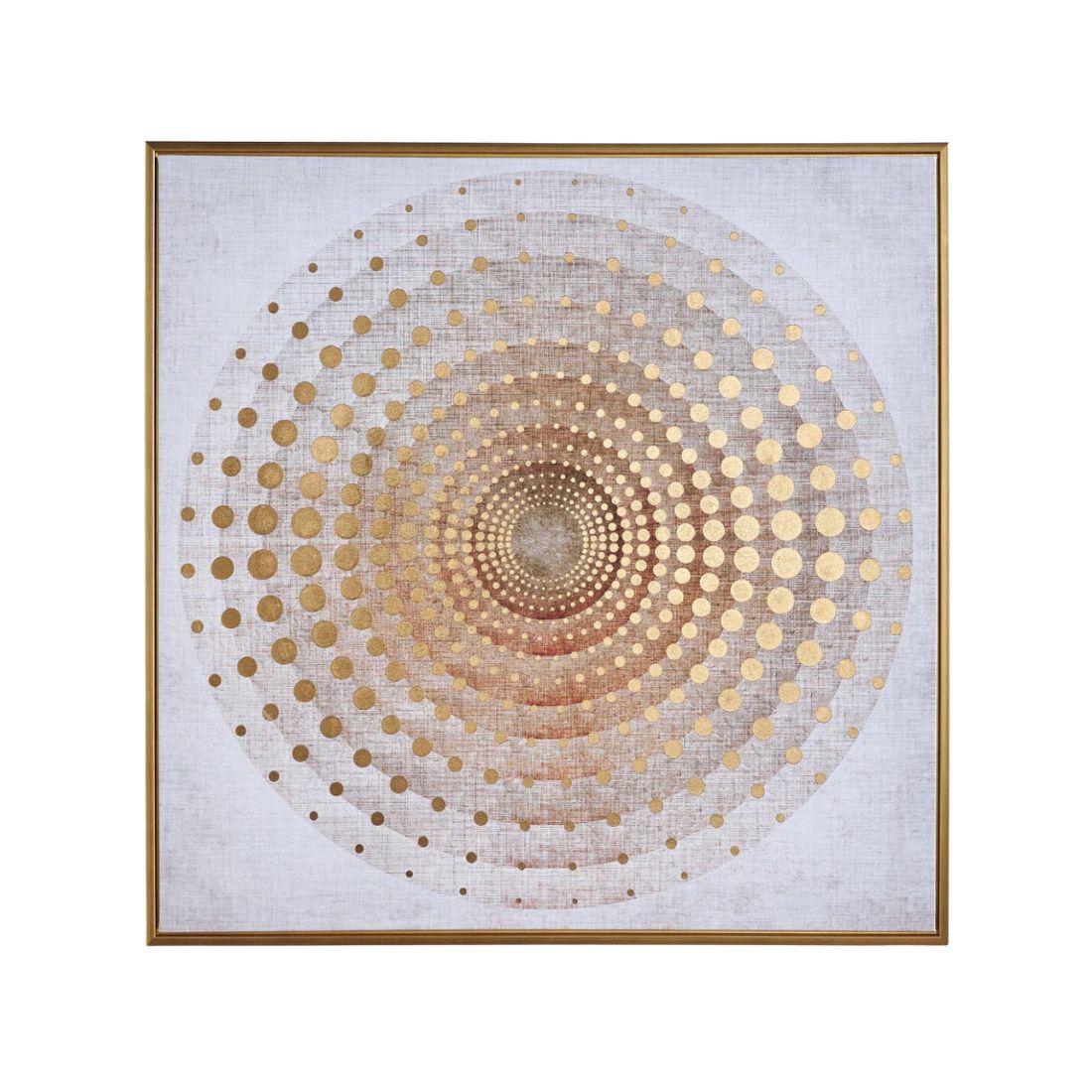 Gold Framed Circle Pattern Artwork