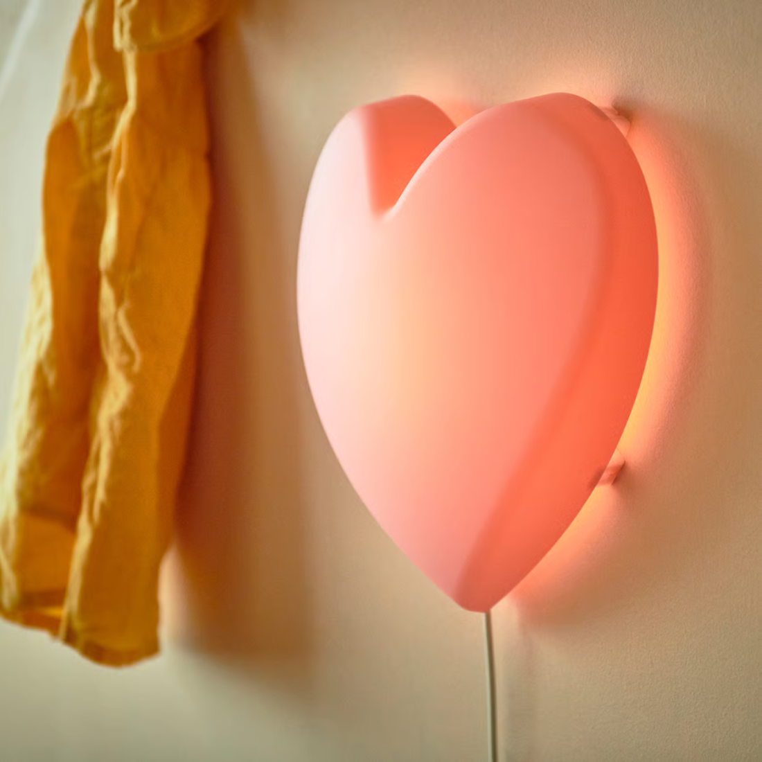 Pink Heart Wall Light