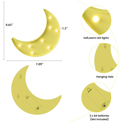 Yellow Moon LED Wall Light