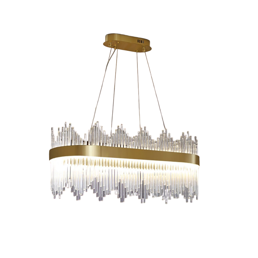 Crystal Rod Oval Chandelier
