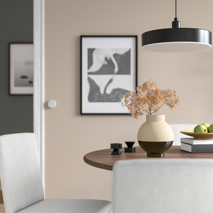 Black Beige Round Vase