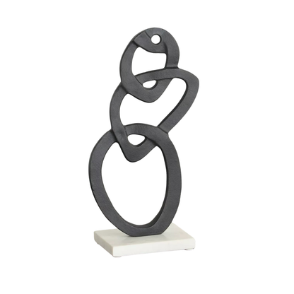 Black Metallic Decorative Sculpture
