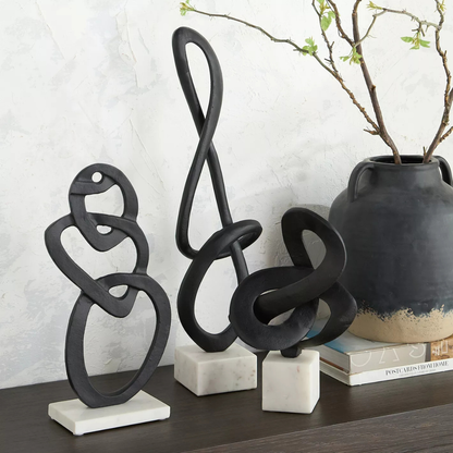 Black Metallic Decorative Sculpture