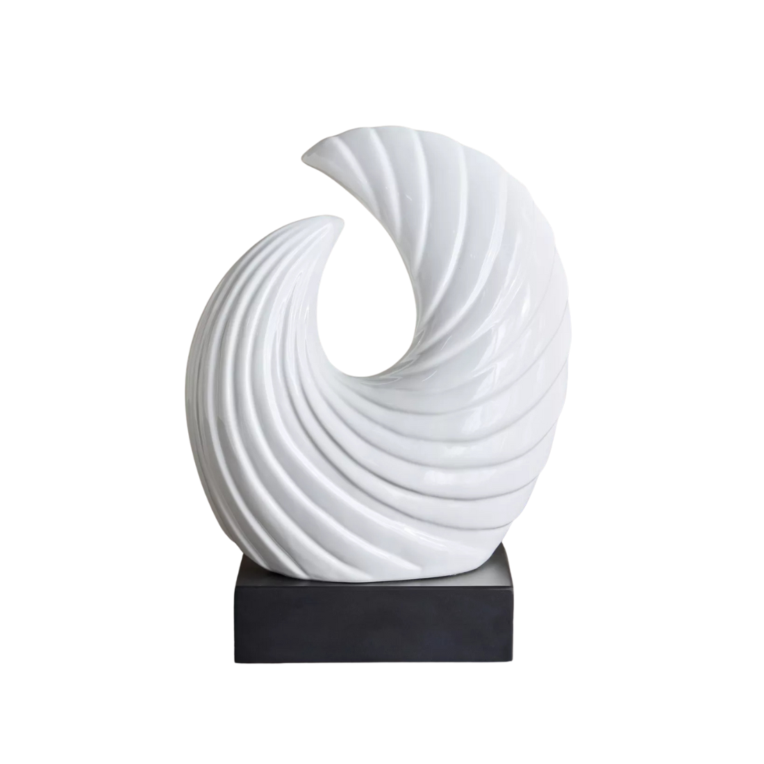 White Swirl Decorative Sculpture