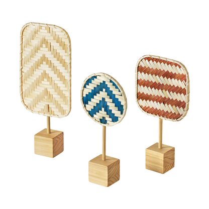 Set of 3 Bamboo Decorative Stands