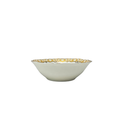 Ceramic Bowl with Gold Trim