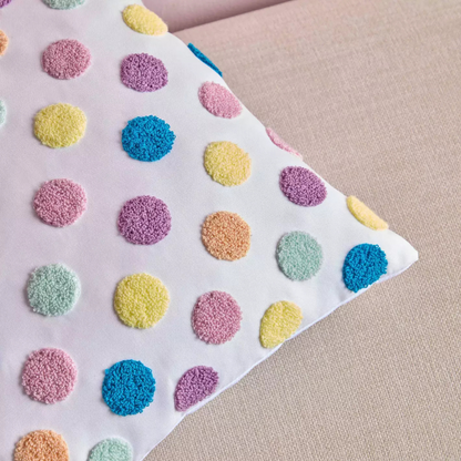 Multicolored Polka Dot Cushion
