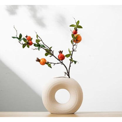 Textured Donut Ceramic Vase