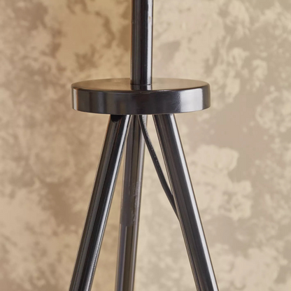Rattan Black Tripod Floor Lamp