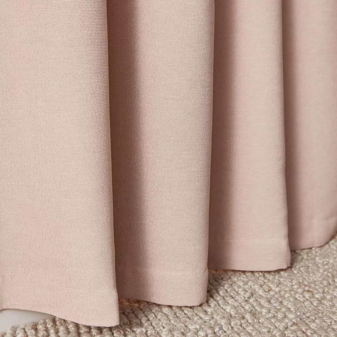 Pair of Pink Blackout Curtains with Rings