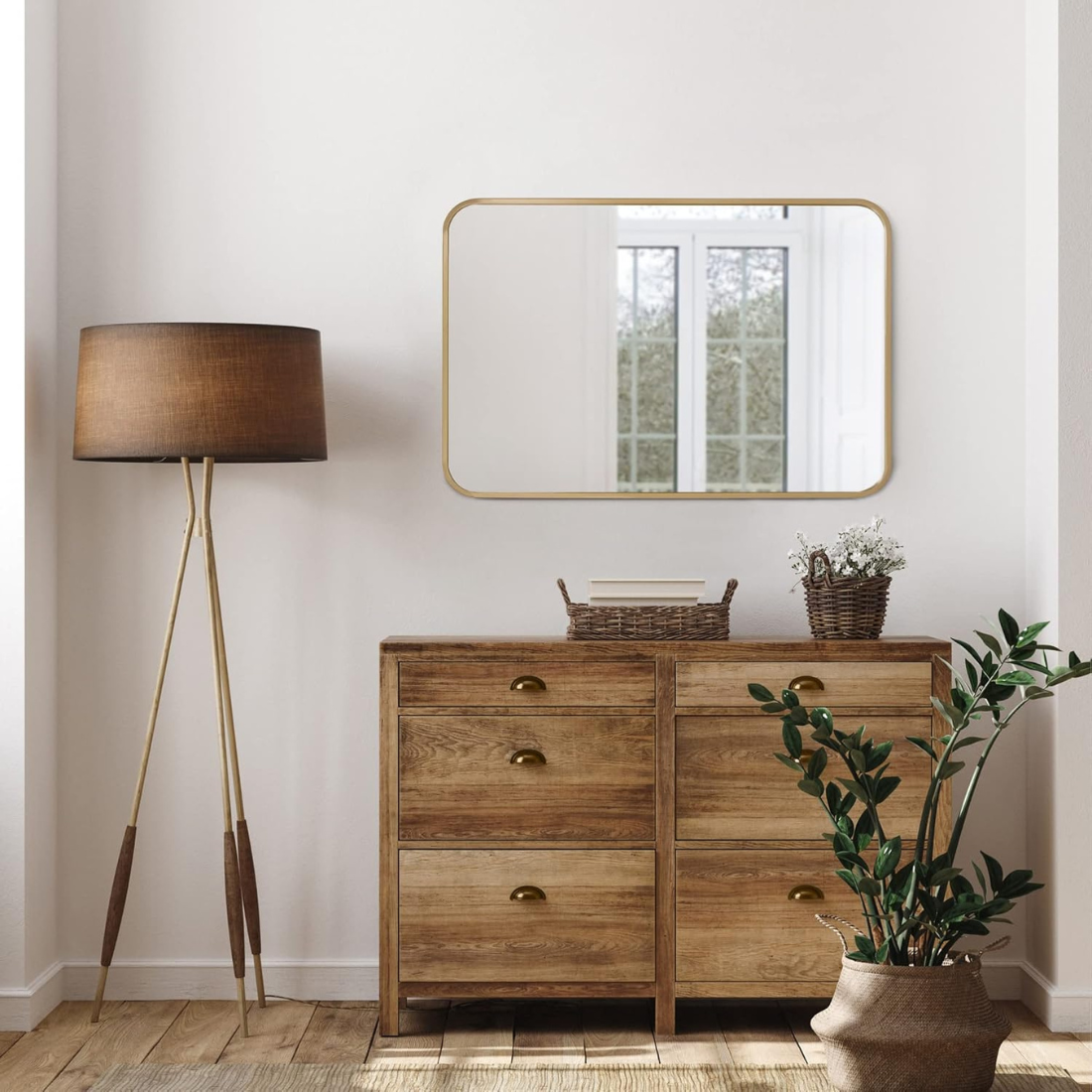 Gold Framed Wall Mirror
