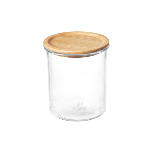 Glass Jar with Wooden Lid