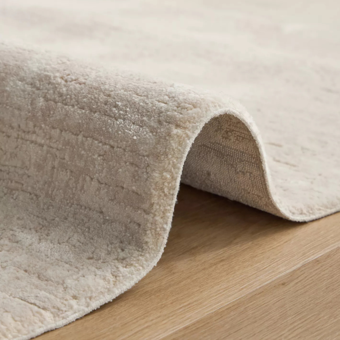 Pale Pink Textured Rug