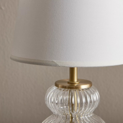 Glass and Gold Table Lamp