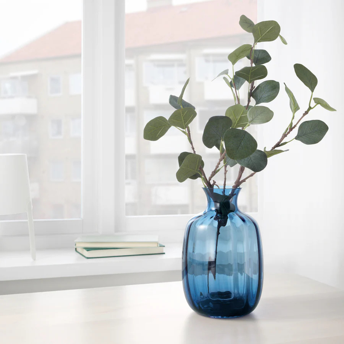 Blue Clear Vase
