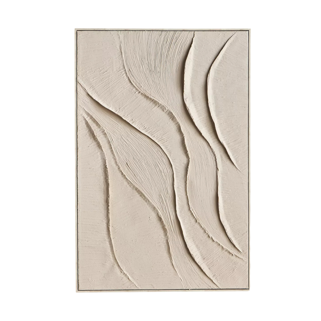 Light Taupe 3D Brushstoke Artwork