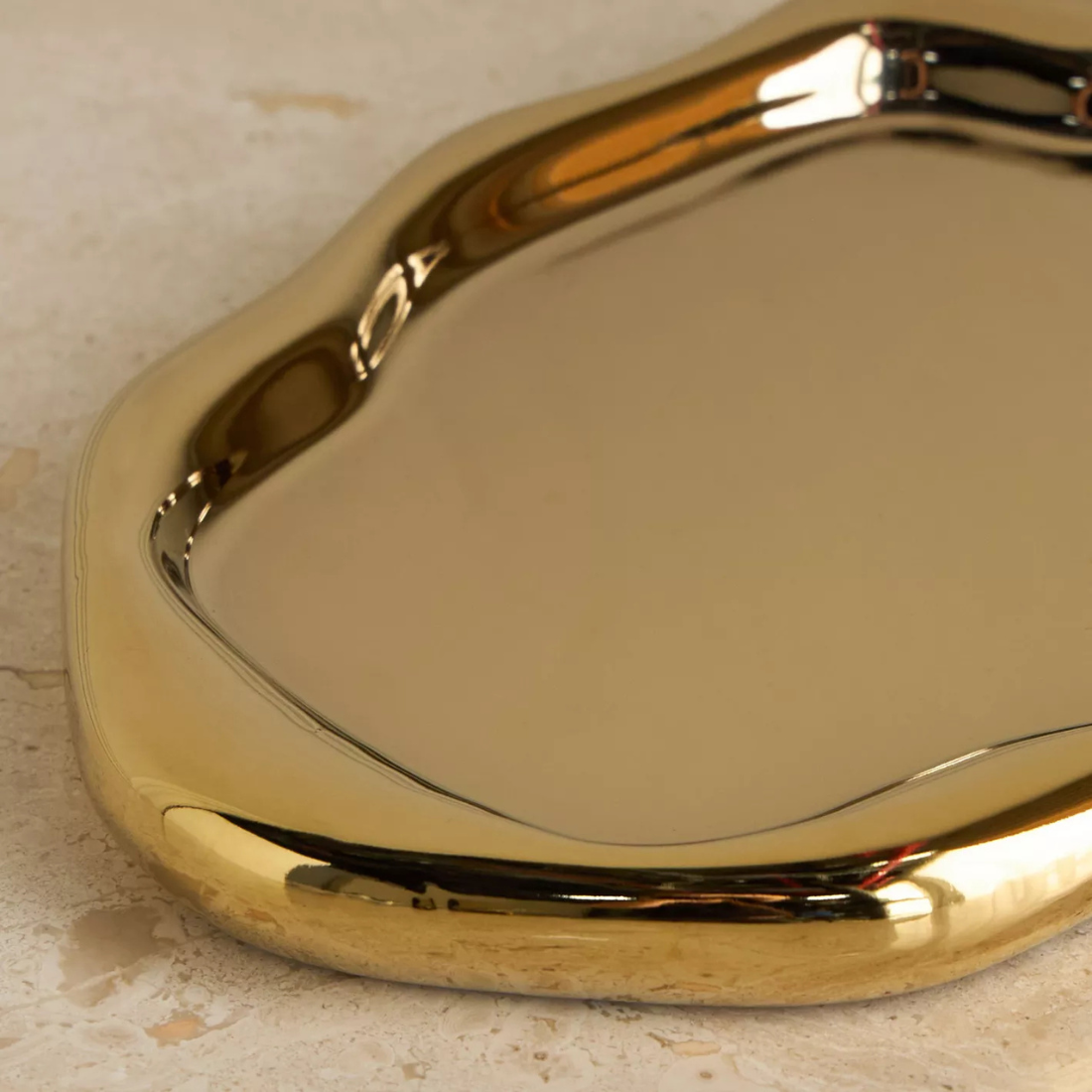 Irregular Gold Trinket Tray