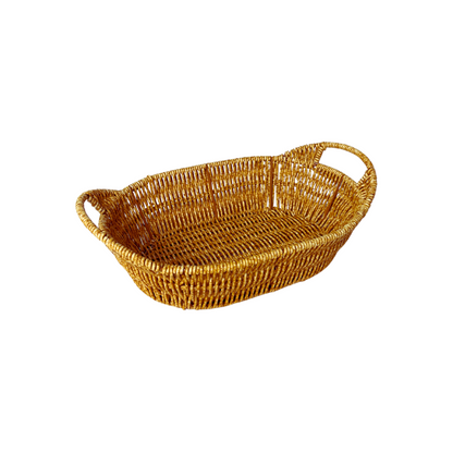 Oval Woven Basket with Handles