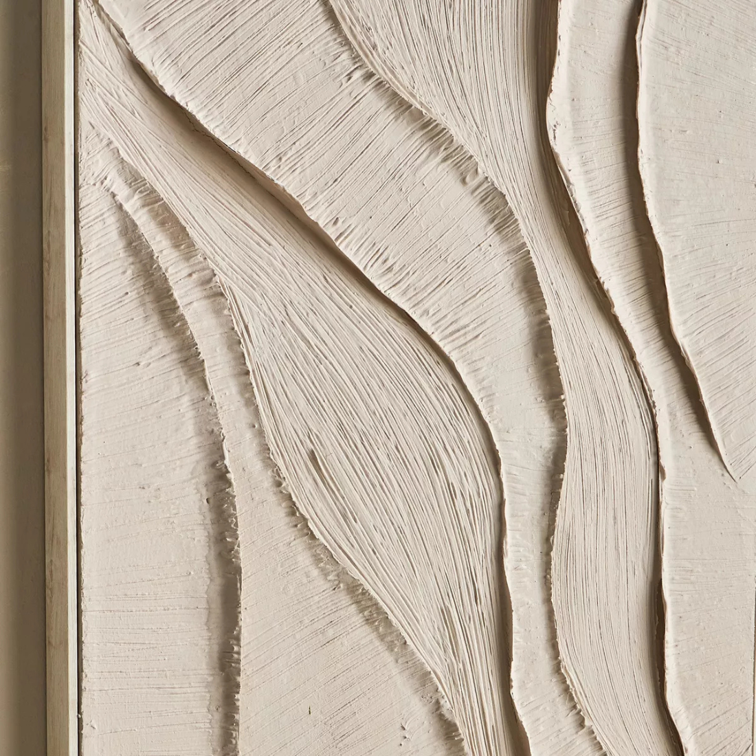 Light Taupe 3D Brushstoke Artwork