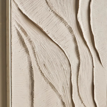 Light Taupe 3D Brushstoke Artwork