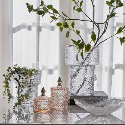 Amber Santo Crystal Canister with Lid