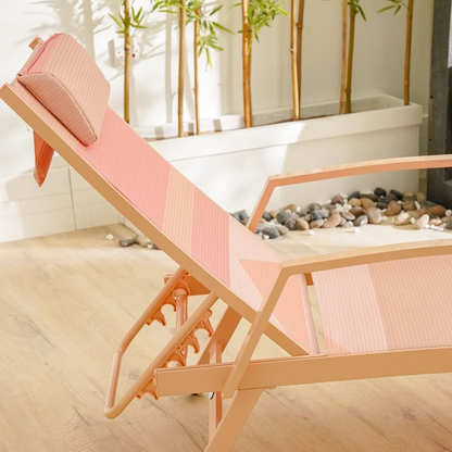 Pink Sun Lounger with Pillow
