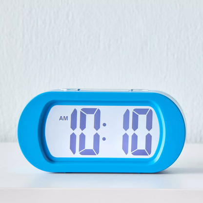 Blue Digital Alarm Clock