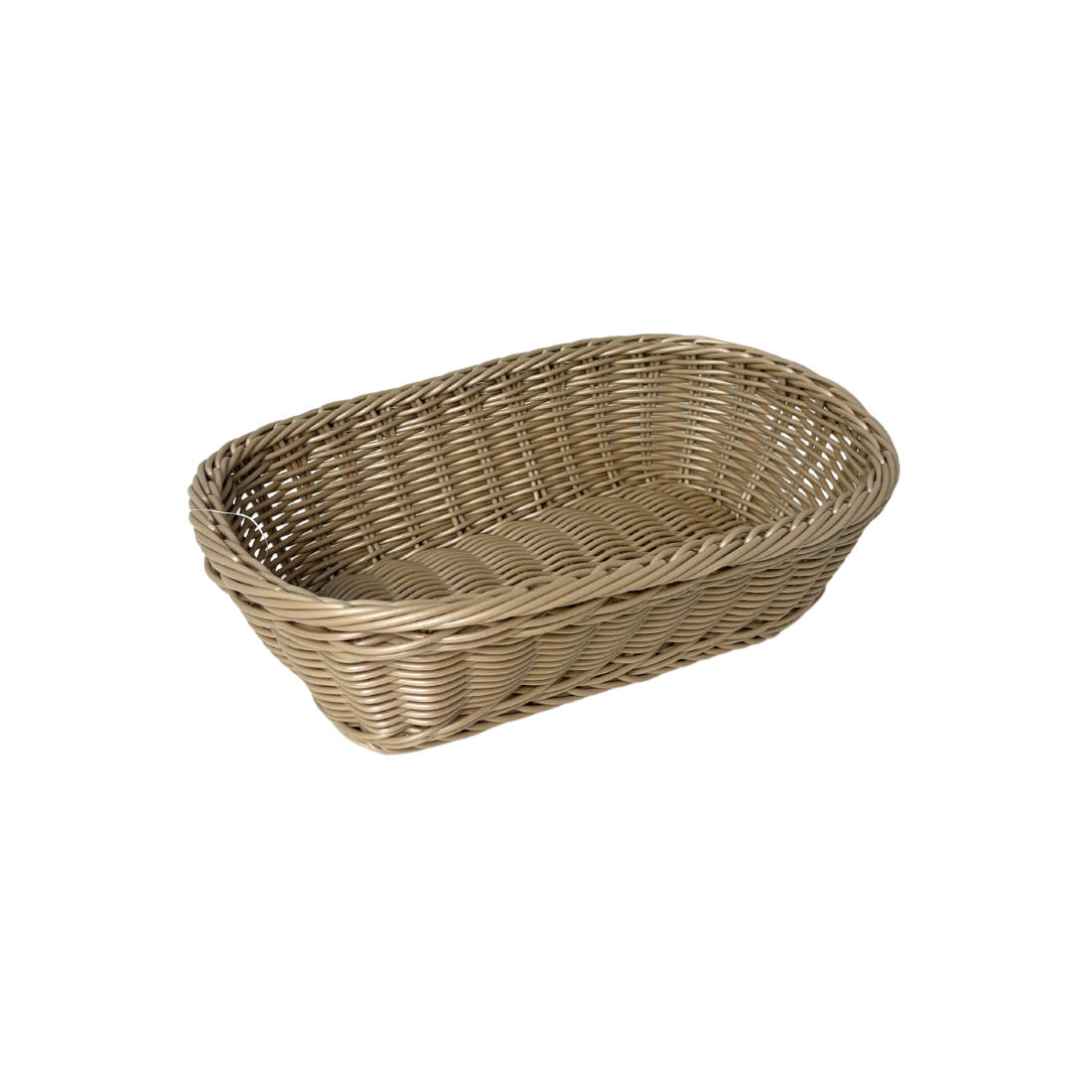 Light Taupe Rectangular Woven Basket