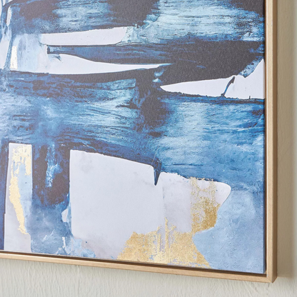 Blue & Gold Abstract Artwork