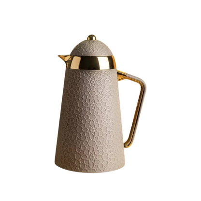 Grey Vacuum Coffee/Tea Pot with Arabesque Texture