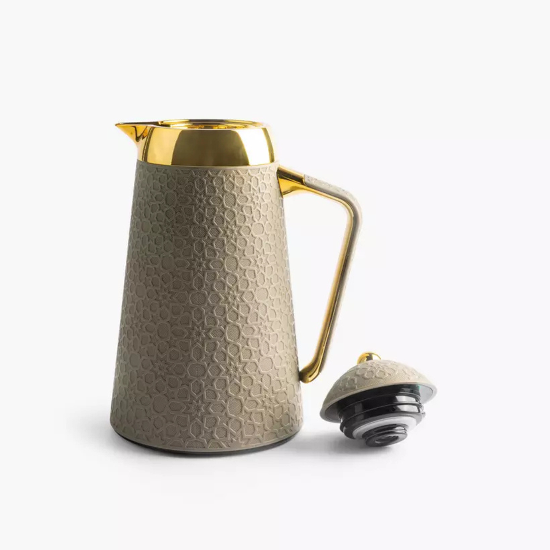 Grey Vacuum Coffee/Tea Pot with Arabesque Texture