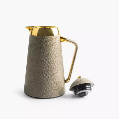 Grey Vacuum Coffee/Tea Pot with Arabesque Texture