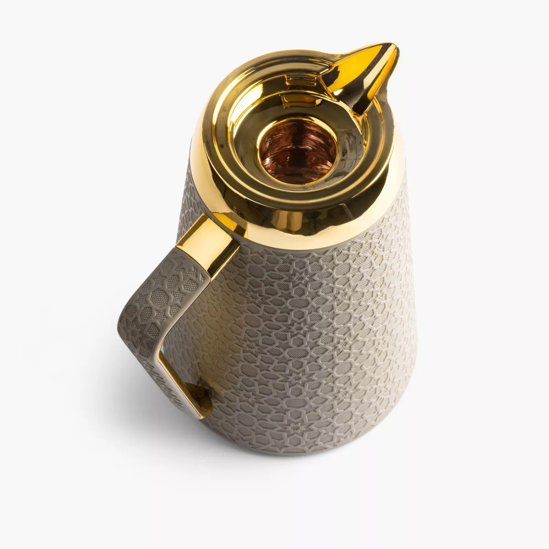 Grey Vacuum Coffee/Tea Pot with Arabesque Texture