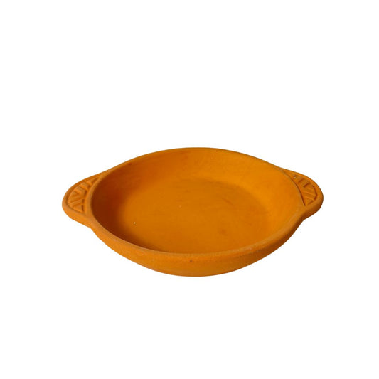 Pottery Dish with Geometric Pattern